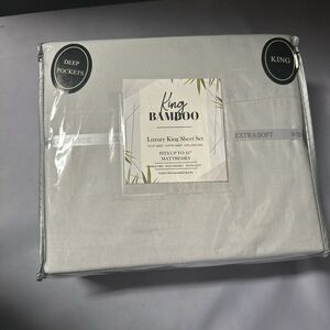 BAMBOO King Sheet Set - gray